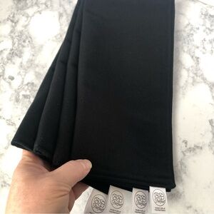 Black Face Cloths Washcloths for Face Wash Soft Flannel Fairface 12x12 Set of 4